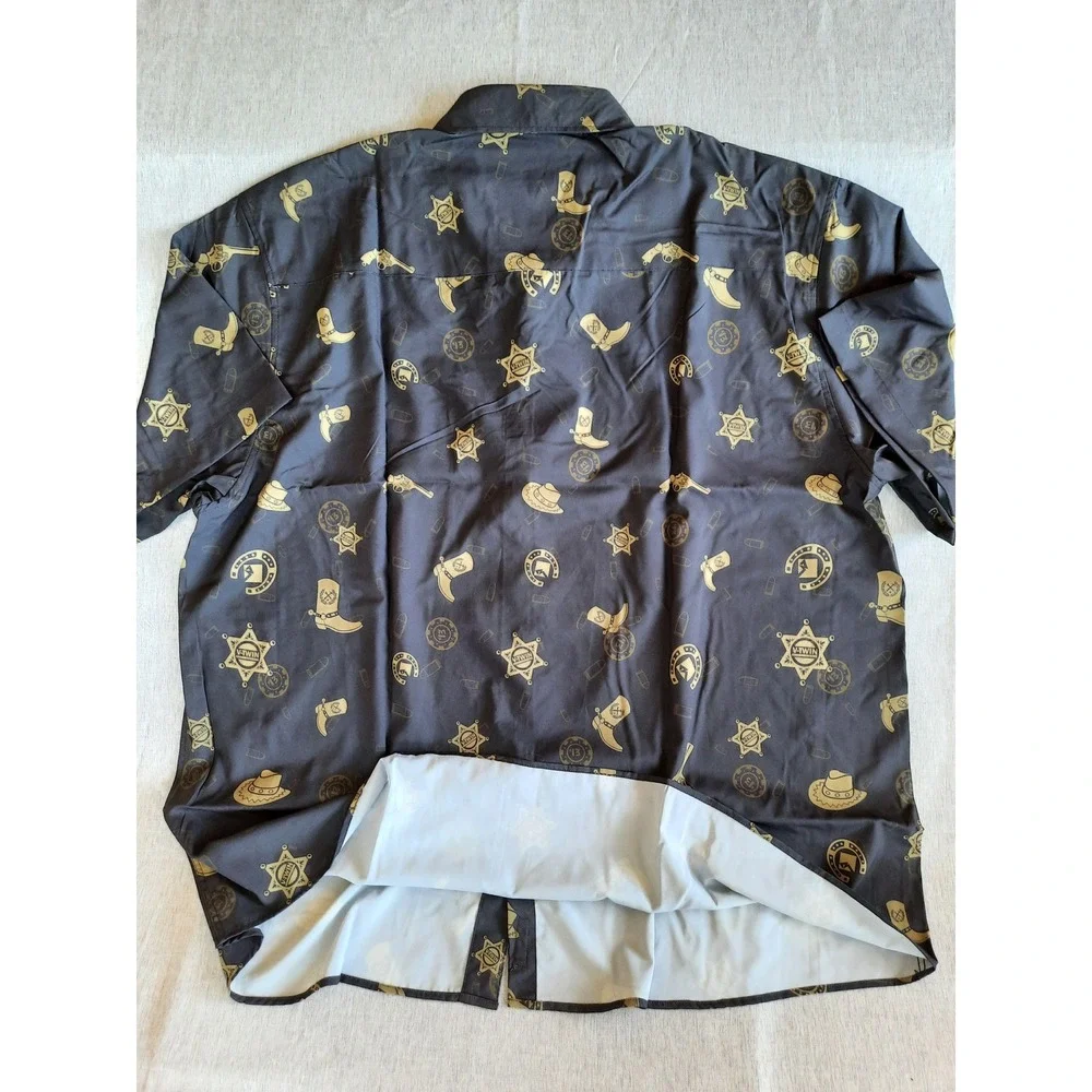 Dixxon The 1876 XL Mens Western Twin Cowboy Party Shirt All over Print - Picture 3 of 5